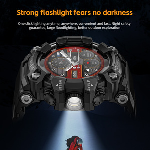 Montre connectée GT pour sports <span class=keywords><strong>de</strong></span> plein air avec fonction d'appel, GPS, boussole, lampe torche, contrôle <span class=keywords><strong>de</strong></span> la musique, écran tactile IPS <span class=keywords><strong>de</strong></span> 1,3 pouces, étanche IP68, 5-10 - Product Image 4