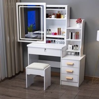 Nouveau design moderne et exclusif pour chambre à coucher Coiffeuse en bois Commode de rangement intelligente et amovible