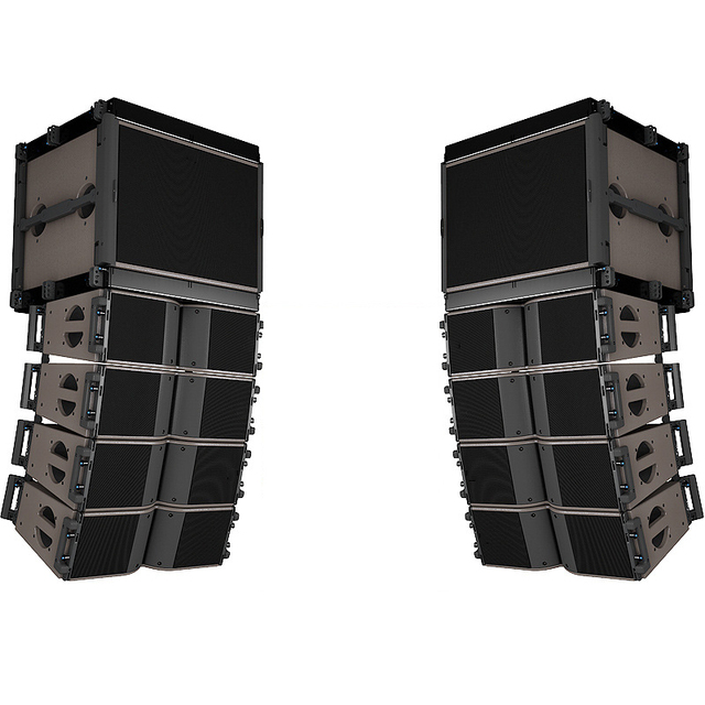High Power Professional Audio 18" PASSIVE Subwoofer BT oke Sets PA Speaker System with Dual 8" Array Line Speaker Bocina