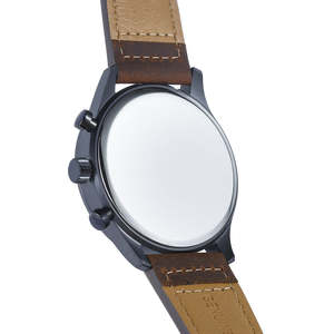 Montre à quartz en acier inoxydable Miyota avec logo personnalisé en gros, calendrier, cadran en cristal saphir, résistance à l'eau 5 BAR, sport, affaires - Product Image 4