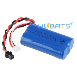 H101 18650 baterai Lithium-ion 7.4V 1500mAh dengan steker SM untuk H105 H103 H101 mainan Remote kontrol 7.4V 1800mAh 18650 baterai Li-ion - Product Image 3