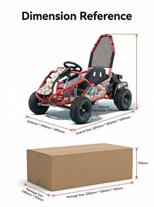 Kart de course familial personnalisable avec télécommande, vitesse maximale de 25 km/h, charge utile de 85 kg, équipement de parc d'attractions - Product Image 5