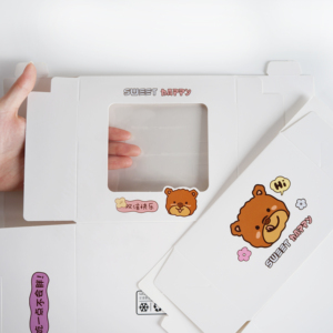 Các tông giấy quà tặng bao bì hộp bánh nhỏ bán buôn Chất lượng cao rõ ràng cửa sổ sang trọng cứng nhắc hộp bìa có thể tái chế - Product Image 5