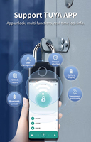 Cadenas intelligent Tuya avec empreinte digitale, mot de passe et clé, déverrouillage étanche IP65 pour extérieur, contrôle par application, pour porte en laiton, service OEM ODM