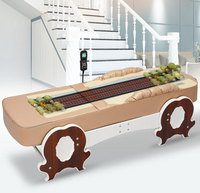 Lit de massage thaïlandais Meiyang Electric à acupression thermique avec pierres de jade, contrôle de la minuterie, soins corporels, garantie 1 an (Corée)