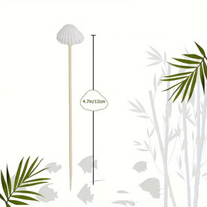 Stuzzicadenti in bambù usa e getta bianchi a forma di conchiglia, squisiti, molto venduti, <span class=keywords><strong>per</strong></span> addii al nubilato e decorazioni <span class=keywords><strong>per</strong></span> feste di matrimonio - Product Image 1
