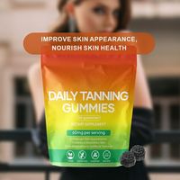 Gummies bronzantes quotidiennes HDK OEM/ODM 60mg Vitamine C pour l'apparence de la peau, supplément bronzant, personnalisation de marque privée