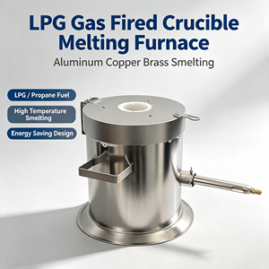 Horno de Fusión a Gas de 4Kg/6Kg/12Kg/25Kg/50Kg, Fundidor de Metales para Fundición con Crisol, Tenazas, Guantes y Molde para <span class=keywords><strong>Lingotes</strong></span> para Fundición de Joyería - Product Image 1