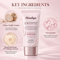 Crème solaire teintée SPF 50 à marque privée, végane, hydratante, à la truffe blanche, éclaircissante, pour le visage, OEM, soin de la peau