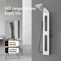 Offre Spéciale moderne en acier inoxydable 304 panneau de douche mural multi-mélangeur panneau intelligent Jet modèles de pulvérisation souple pour salle de bain