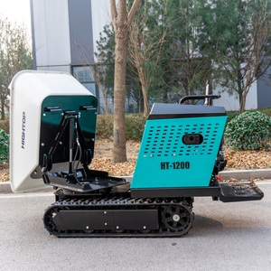 Multifunctional Mini All-Terrain 500KG <b>Track</b> Dumper 1.2Ton Load Capacity Wheelbarrow Power PLC <b>Pump</b> Concrete Buggy - Product Image 4