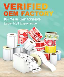 Jinya Étiquettes d'expédition de qualité commerciale autocollantes thermiques directes 2x1 pour les étiquettes d'<span class=keywords><strong>adresse</strong></span> de courrier et d'affranchissement - Product Image 4