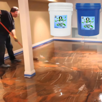 Résine Époxy pour Sols, Résine Époxy Métallique, Résine Époxy Transparente pour Sols, Kit de Résine Époxy Résistante aux UV en Gros