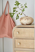 Buffet en bois nordique armoire de rangement chêne naturel bouleau rotin tiroirs accent organique meubles de maison