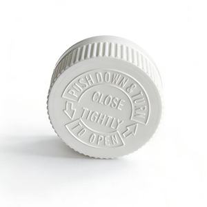 Tapa <span class=keywords><strong>de</strong></span> rosca <span class=keywords><strong>de</strong></span> plástico a prueba <span class=keywords><strong>de</strong></span> niños 38/410, sistema <span class=keywords><strong>de</strong></span> apertura por presión y giro, colores personalizables para botellas farmacéuticas y <span class=keywords><strong>de</strong></span> suplementos - Product Image 5