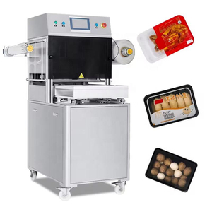 Machine d'emballage alimentaire sous vide automatique avec purge d'azote (MAP) pour le scellage de produits tels que le poisson, le fromage, le kimchi, la levure sèche, le poulet, les dattes et la viande - Product Image 1
