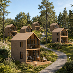 Casas Modulares de Dos Pisos para <span class=keywords><strong>Costa</strong></span> Rica, Estructura de Acero Ligero, Villa Prefabricada con Diseño Adaptado al Clima Tropical - Product Image 1