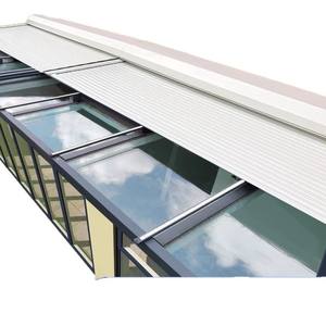 현대 지능형 전기 채광창 평면 지붕 다락방 슬라이딩 알루미늄 합금 선룸 조명 지하실 및 선룸을위한 우물 - Product Image 4