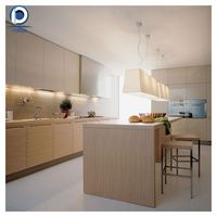 Armoire de cuisine en bois massif couleur bois avec finition mélamine pour un rangement intérieur gain de place