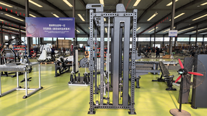 Machine Smith avec rack de <span class=keywords><strong>musculation</strong></span> et <span class=keywords><strong>poulie</strong></span> double réglable, pile de poids de 160 kg, équipement d'entraînement de force commercial - Product Image 2