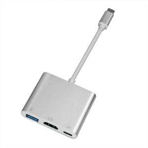 Kabel adaptor pengisi daya Multiport, Hub USB tipe-c <span class=keywords><strong>3</strong></span>.1 ke HDMI USB3.0 4K Tipe C PD perempuan, kabel adaptor pengisi daya Multiport <span class=keywords><strong>3</strong></span> dalam 1 - Product Image 3