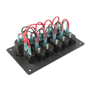 5 Way Single Light Toggle <b>Switch</b> Panel 12V 24V <b>Adaptive</b> With Cigarette Lighter Pre Wired Combo Panel - Product Image 2