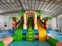 Toboggan gonflable avec mur d'escalade, château gonflable combiné, zone de saut, aire de jeux extérieure pour enfants, qualité commerciale