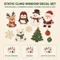 Autocollants statiques de Noël pour fenêtres