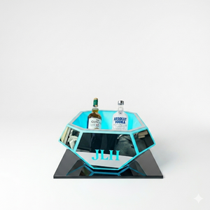 Cubo de Hielo LED de Plástico para Bar, con Capacidad para 6-12 Botellas de Champán, Vino o Cerveza, con Luz de Colores Cambiantes - Product Image 6