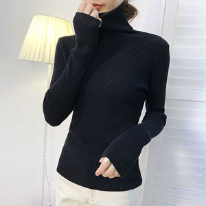 Maglione a Collo Alto da Donna 2024, Maglia Basic Aderente a Maniche Lunghe, Pullover Versatile con Strato Interno per l'Inverno - Product Image 2