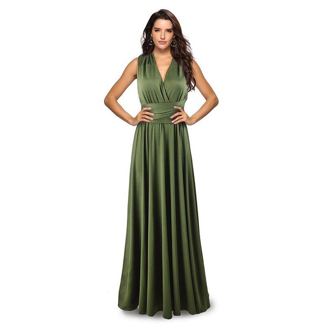 Hot Sale Formal Party Dinner Gown Sustainable Solid Fit and Flare Women Evening Dress