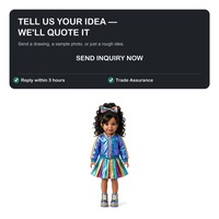 Poupées en peluche de haute qualité, design personnalisé, 18 pouces, pour filles, modèle de jouet avec des fonctionnalités éducatives et des chaussures et des vêtements en vinyle pour poupées