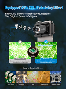 Lente de microscopio de 200x con luz LED y luz UV, pantalla de 200 pulgadas - Product Image 4