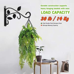Crochet suspendu en métal <span class=keywords><strong>pour</strong></span> plantes, <span class=keywords><strong>support</strong></span> <span class=keywords><strong>mural</strong></span> en fer de 12 pouces Crochet durable résistant à la rouille <span class=keywords><strong>pour</strong></span> plantes suspendues - Product Image 3
