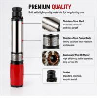 Pompe à eau solaire submersible agricole à haut débit 48/60/72V 400W, économe en énergie, pour puits profonds, basse pression, eau propre, OEM