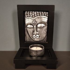 Portavelas de Estatua de Buda TGA13, resina de estilo budista del sudeste asiático, artesanías de decoración del hogar inspiradas en <span class=keywords><strong>Zen</strong></span> - Product Image 4