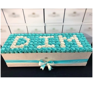 Regalo di San Valentino, Scatole di <span class=keywords><strong>Rose</strong></span> Eterne 'Ti Amo', Nuovo Prodotto, Grandi <span class=keywords><strong>Rose</strong></span> Ecuatoriane Preservate in Confezione - Product Image 6