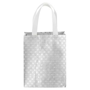 Powerful Manufacturers Gold Silver Checkered <b>Gift</b> Custom Size <b>Large</b> Capacity Non Woven Shopping <b>Bags</b> - Product Image 2