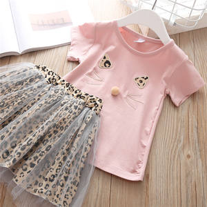 Conjuntos de Ropa para Bebés, Ropa Infantil, Camiseta con Estampado de Gato de Bangkok y Telas de Leopardo para Faldas de Niña - Product Image 6