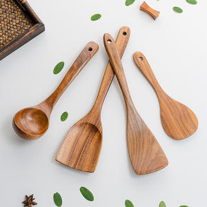 Ensemble d'ustensiles de cuisine en bois avec spatule antiadhésive Petite cuillère à riz Passoire Hot Pot-Outils de cuisine essentiels - Product Image 4