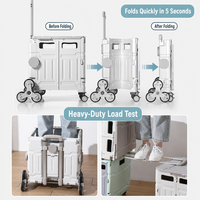 Chariot de manutention OEM pliable à 6 roues pour escaliers avec couvercle, personnalisable, vente en gros