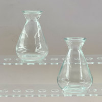 Diffuseur de parfum de luxe en verre à large ouverture de 140 ml, forme unique de sablier, bouteille en verre transparent avec bouchon en liège, pour assainisseur d'air domestique