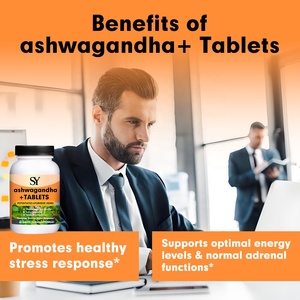 Таблетки Ashwagandha, потенцированные аюрведические травы с экстрактом длинного перца, для здоровой энергии реакции на стресс, частная марка - Product Image 5