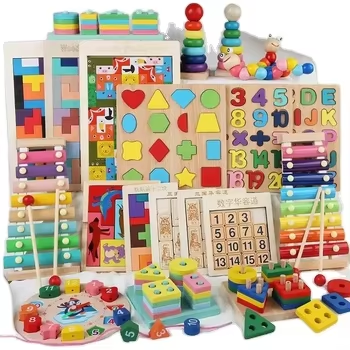 Деревянные детские игрушки-пазлы