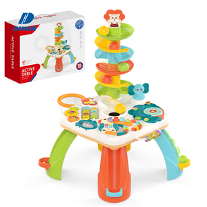 โต๊ะกิจกรรมเด็กแบบลูกบอลกลิ้ง โต๊ะ<span class=keywords><strong>เร</strong></span>ียนรู้ดนตรี โต๊ะออกกำลังกายฝึกทักษะการเคลื่อนไหว โต๊ะเล่นเสริมพัฒนาการประสาทสัมผัส - Product Image 1