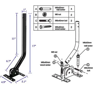 Antena Exterior <span class=keywords><strong>MIMO</strong></span> 2x2 con Ganancia de 14dBi, Totalmente Compatible con 5G, 4G, LTE y WiFi, Admite Múltiples Operadores, Mejora la Señal del Hogar - Product Image 4