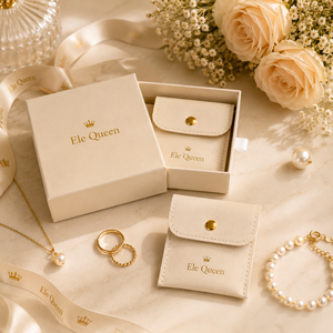 Boîte à bijoux en carton premium avec pochette en cuir PU, ensemble personnalisé avec logo, design tendance pour l'emballage de bijoux, magasin de cadeaux - Product Image 1