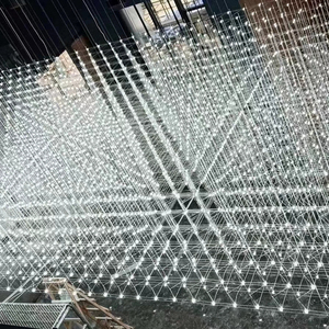 Lámpara de araña de estrella de cielo completo posmoderna moderna personalizada diseño cosmológico de acero inoxidable para función de iluminación de Hotel - Product Image 5