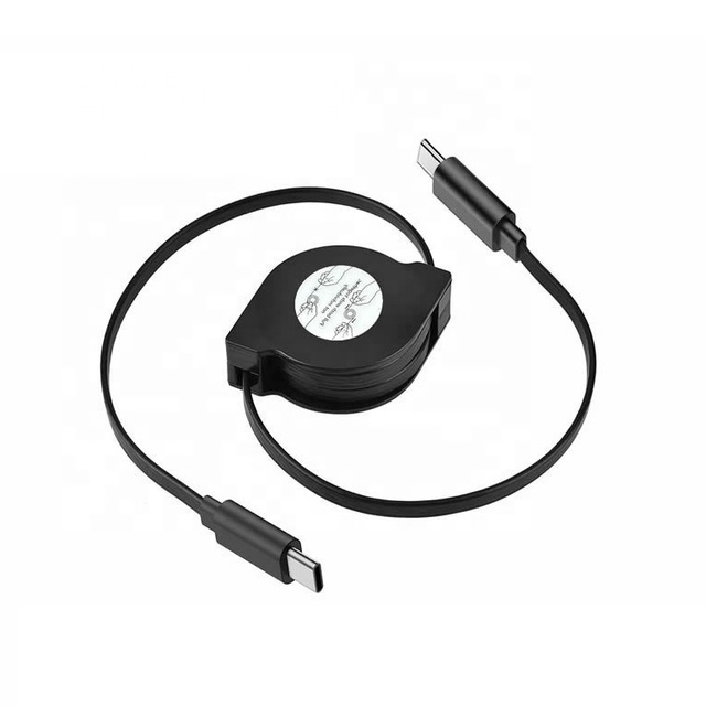 60W Retractable USB C Charger Cable Fast Charging PD Type C Data Cord Pure Copper for Printer Use