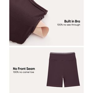 Ensembles de sport pour femmes, ensemble 2 pièces soutien-gorge de sport et short avec bordure contrastée, tenue de yoga à séchage rapide - Product Image 6